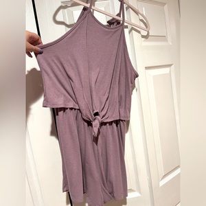 Purple High Neck Romper
